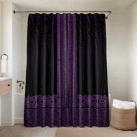 New Zealand Maori Kowhaiwhai Bathroom Set Waiporoporo Maui and Mangopare LT9 Shower Curtain Only Purple - Polynesian Pride