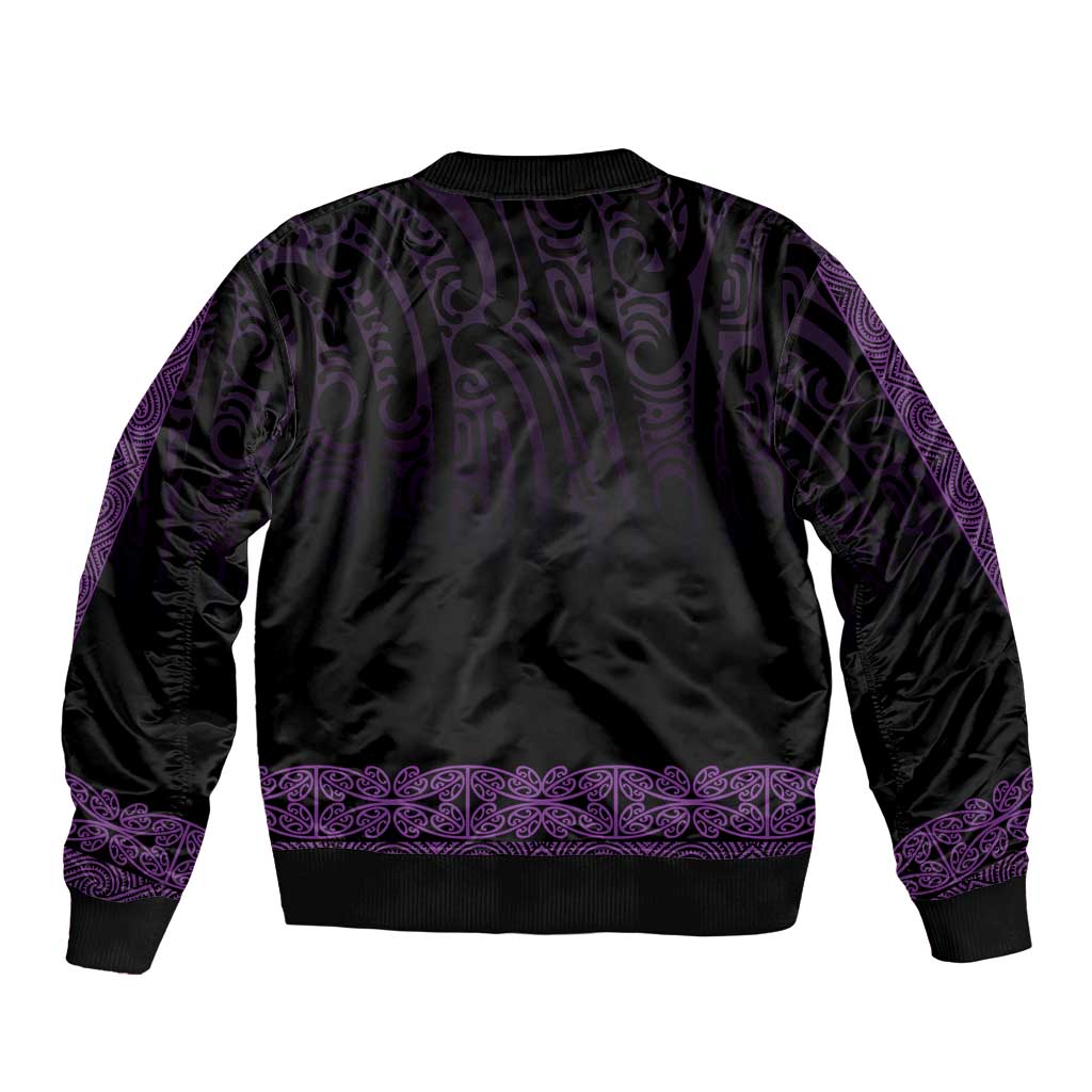 New Zealand Maori Kowhaiwhai Bomber Jacket Waiporoporo Maui and Mangopare LT9 - Polynesian Pride