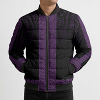 New Zealand Maori Kowhaiwhai Bomber Puffer Jacket Waiporoporo Maui and Mangopare LT9 - Polynesian Pride