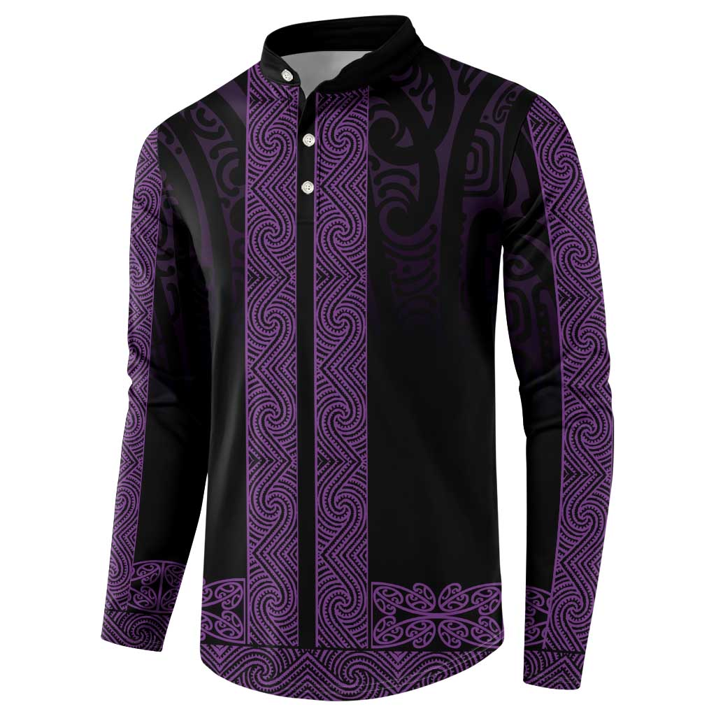 New Zealand Maori Kowhaiwhai Button Sweatshirt Waiporoporo Maui and Mangopare LT9 - Polynesian Pride