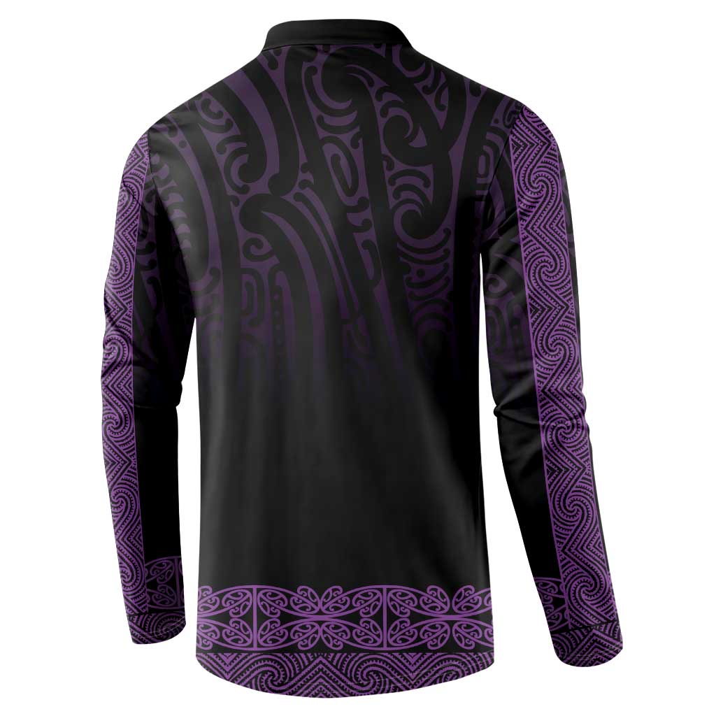 New Zealand Maori Kowhaiwhai Button Sweatshirt Waiporoporo Maui and Mangopare LT9 - Polynesian Pride