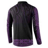 New Zealand Maori Kowhaiwhai Button Sweatshirt Waiporoporo Maui and Mangopare LT9 - Polynesian Pride