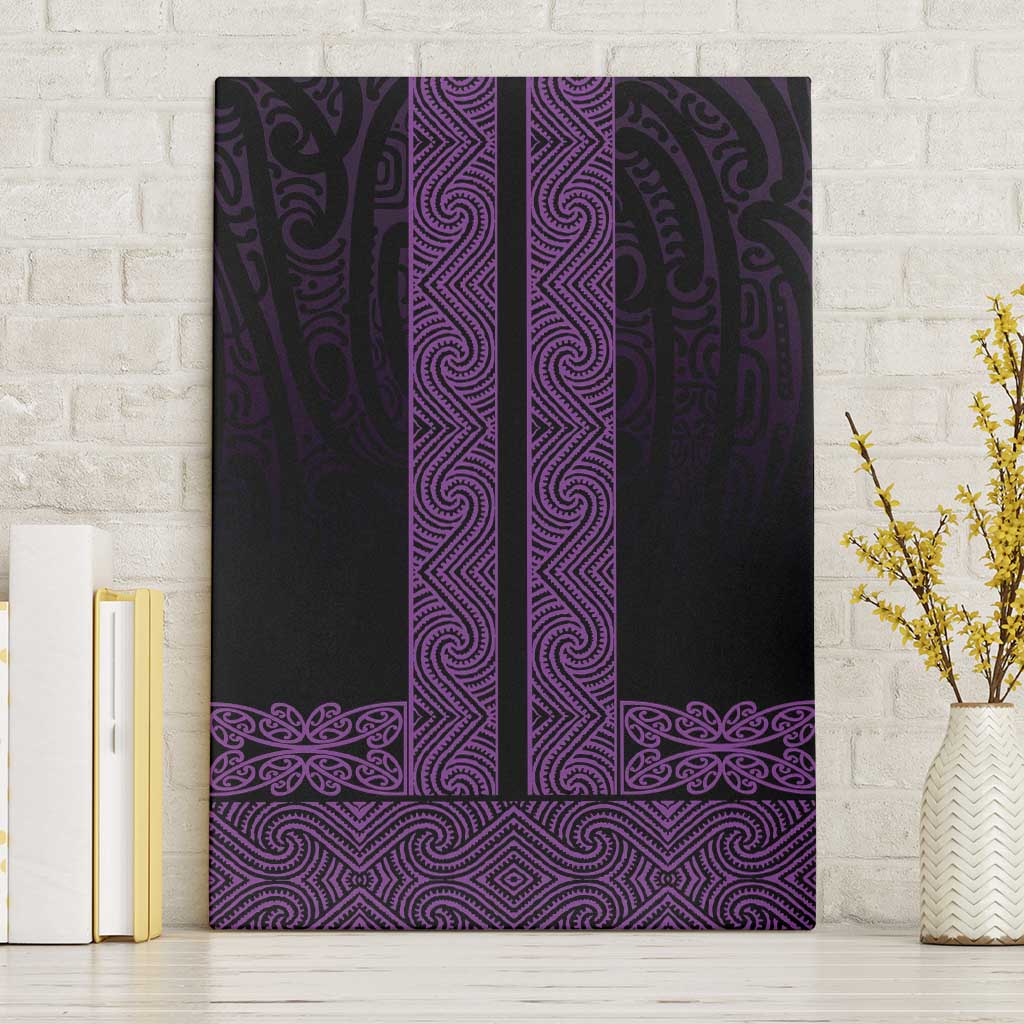 New Zealand Maori Kowhaiwhai Canvas Wall Art Waiporoporo Maui and Mangopare LT9 Without Frame Purple - Polynesian Pride