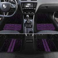 New Zealand Maori Kowhaiwhai Car Mats Waiporoporo Maui and Mangopare LT9 Set 4pcs Purple - Polynesian Pride