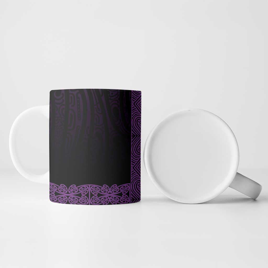 New Zealand Maori Kowhaiwhai Ceramic Mug Waiporoporo Maui and Mangopare LT9 - Polynesian Pride