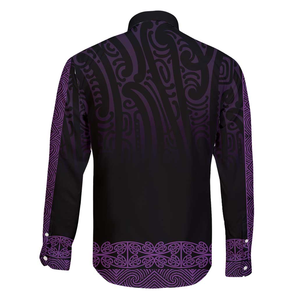 New Zealand Maori Kowhaiwhai Family Matching Off Shoulder Short Dress and Hawaiian Shirt Waiporoporo Maui and Mangopare LT9 - Polynesian Pride