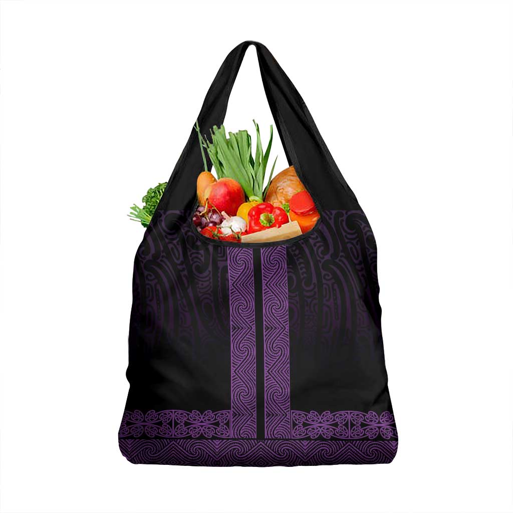 New Zealand Maori Kowhaiwhai Grocery Bag Waiporoporo Maui and Mangopare