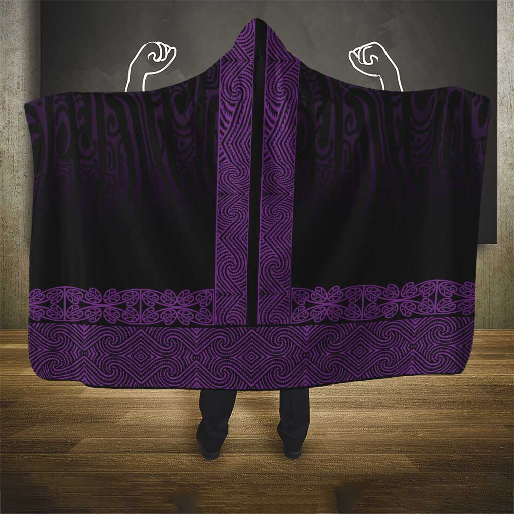 New Zealand Maori Kowhaiwhai Hooded Blanket Waiporoporo Maui and Mangopare LT9 - Polynesian Pride