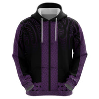 New Zealand Maori Kowhaiwhai Hoodie Waiporoporo Maui and Mangopare LT9 - Polynesian Pride