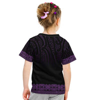 New Zealand Maori Kowhaiwhai Kid T Shirt Waiporoporo Maui and Mangopare LT9 - Polynesian Pride
