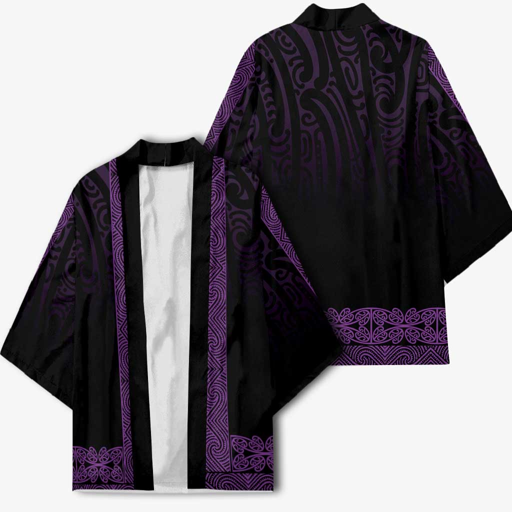 New Zealand Maori Kowhaiwhai Kimono Waiporoporo Maui and Mangopare LT9 - Polynesian Pride