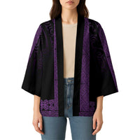 New Zealand Maori Kowhaiwhai Kimono Waiporoporo Maui and Mangopare LT9 - Polynesian Pride