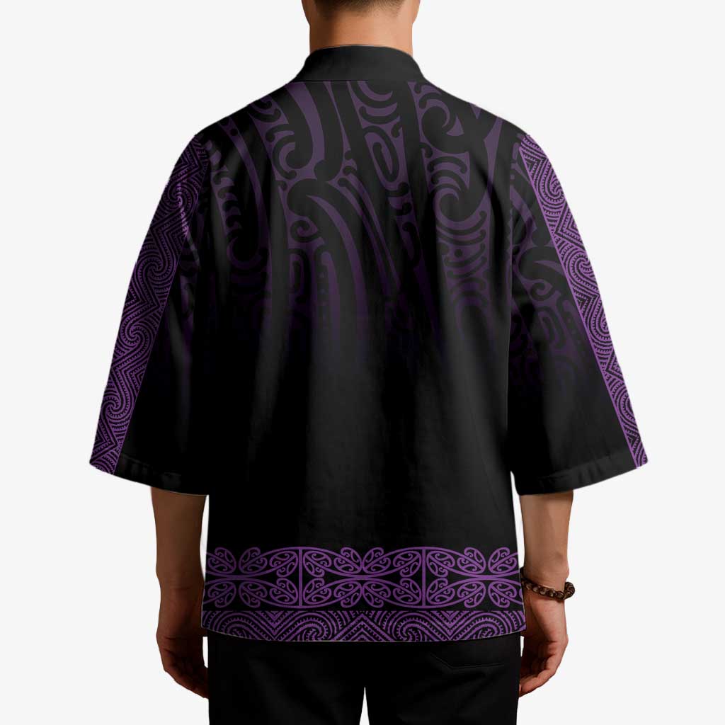 New Zealand Maori Kowhaiwhai Kimono Waiporoporo Maui and Mangopare LT9 - Polynesian Pride