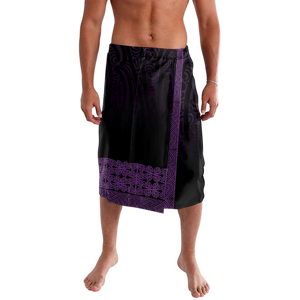 New Zealand Maori Kowhaiwhai Lavalava Waiporoporo Maui and Mangopare LT9 Purple - Polynesian Pride