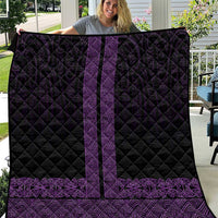 New Zealand Maori Kowhaiwhai Quilt Waiporoporo Maui and Mangopare LT9 Purple - Polynesian Pride