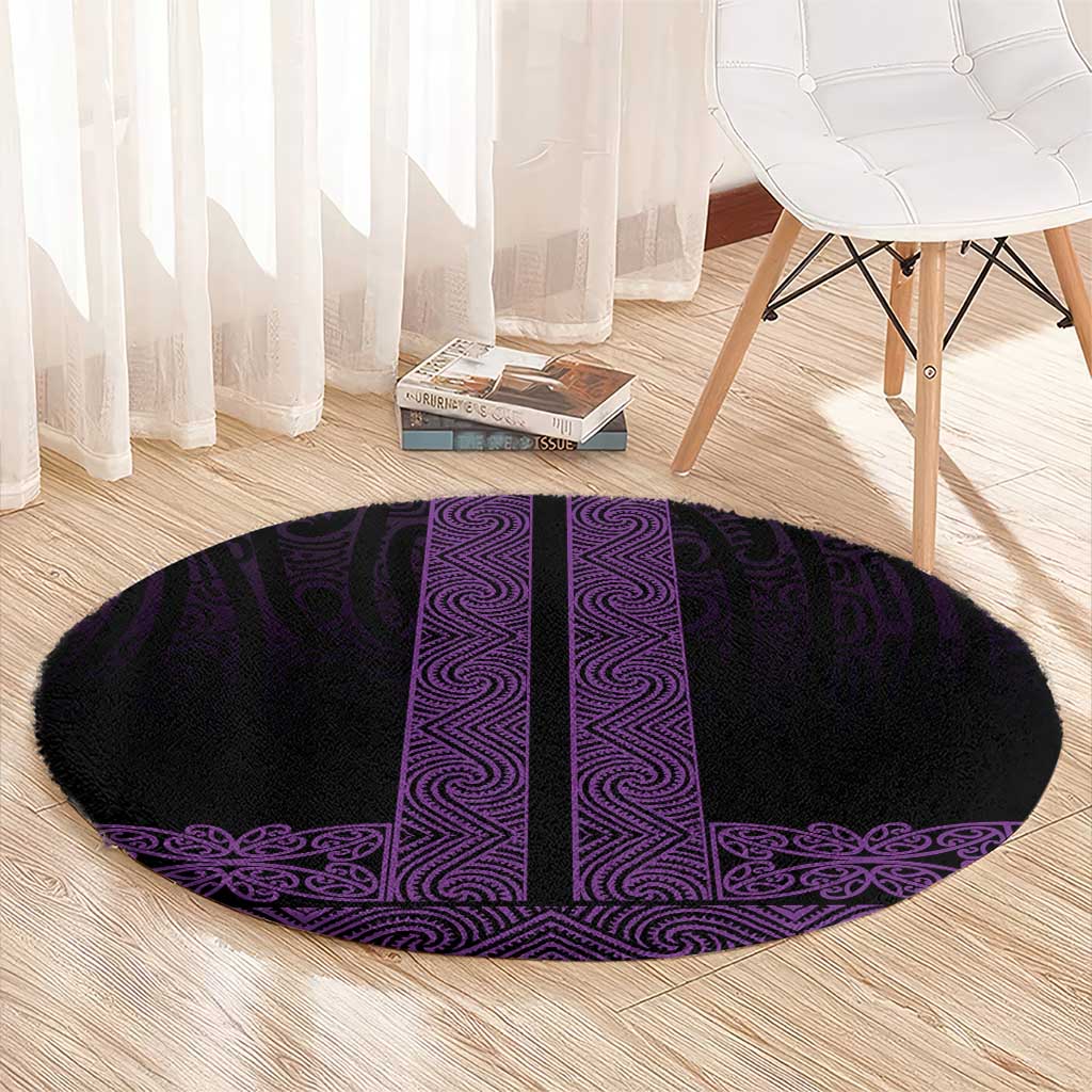 New Zealand Maori Kowhaiwhai Round Carpet Waiporoporo Maui and Mangopare LT9 - Polynesian Pride