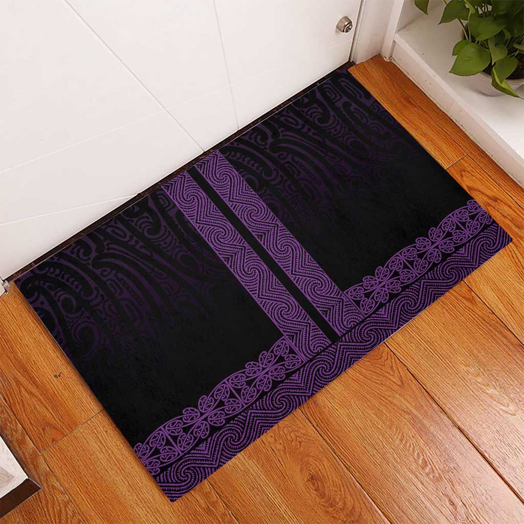 New Zealand Maori Kowhaiwhai Rubber Doormat Waiporoporo Maui and Mangopare LT9 - Polynesian Pride