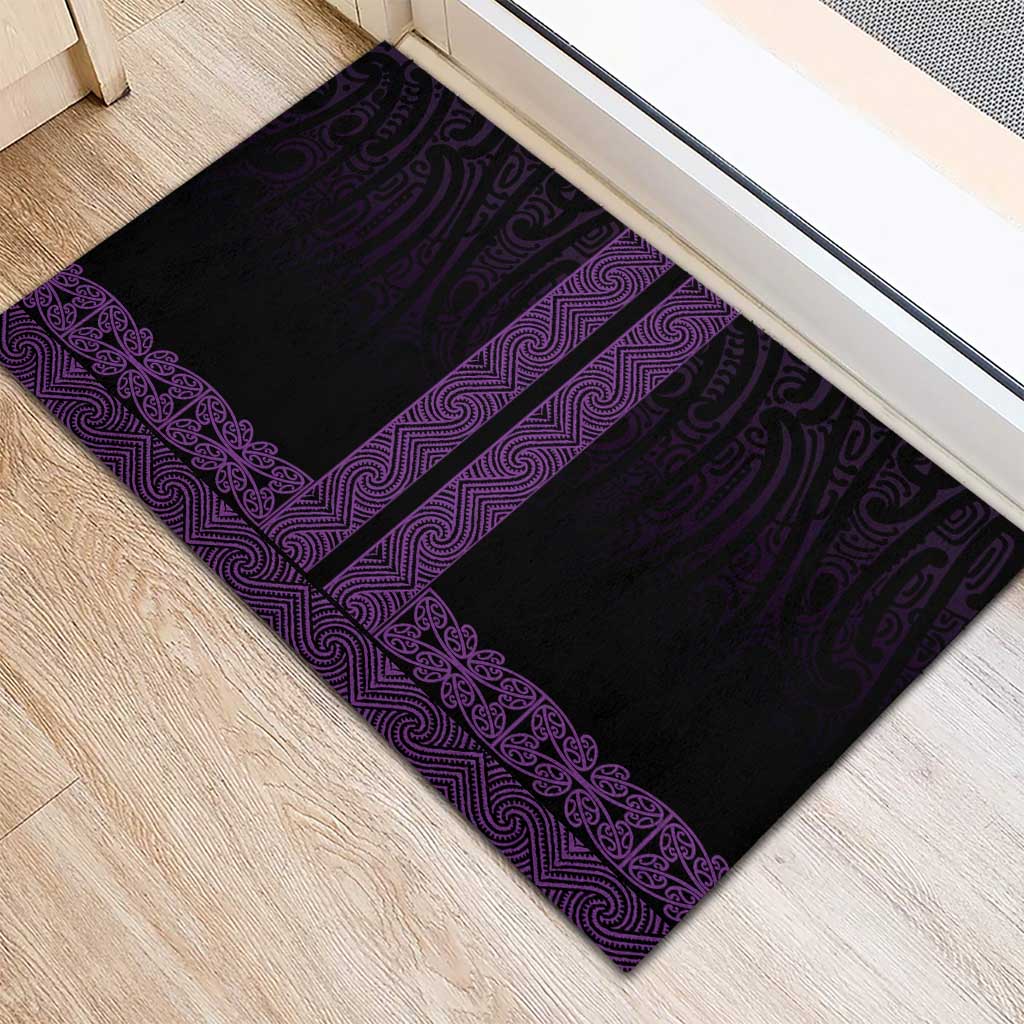 New Zealand Maori Kowhaiwhai Rubber Doormat Waiporoporo Maui and Mangopare LT9 - Polynesian Pride