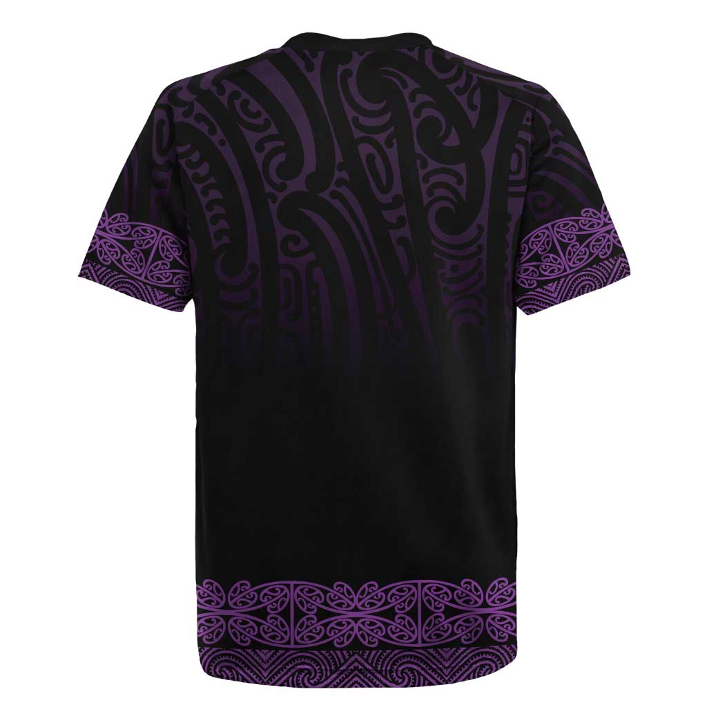 New Zealand Maori Kowhaiwhai Rugby Jersey Waiporoporo Maui and Mangopare LT9 - Polynesian Pride