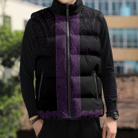 New Zealand Maori Kowhaiwhai Sleeveless Puffer Jacket Waiporoporo Maui and Mangopare LT9 - Polynesian Pride