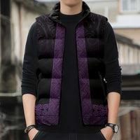 New Zealand Maori Kowhaiwhai Sleeveless Puffer Jacket Waiporoporo Maui and Mangopare LT9 - Polynesian Pride