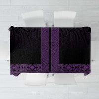 New Zealand Maori Kowhaiwhai Tablecloth Waiporoporo Maui and Mangopare LT9 Purple - Polynesian Pride