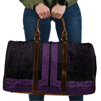 New Zealand Maori Kowhaiwhai Travel Bag Waiporoporo Maui and Mangopare LT9 Purple - Polynesian Pride