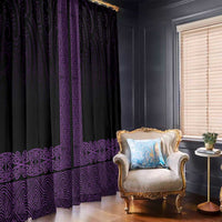 New Zealand Maori Kowhaiwhai Window Curtain Waiporoporo Maui and Mangopare LT9 - Polynesian Pride