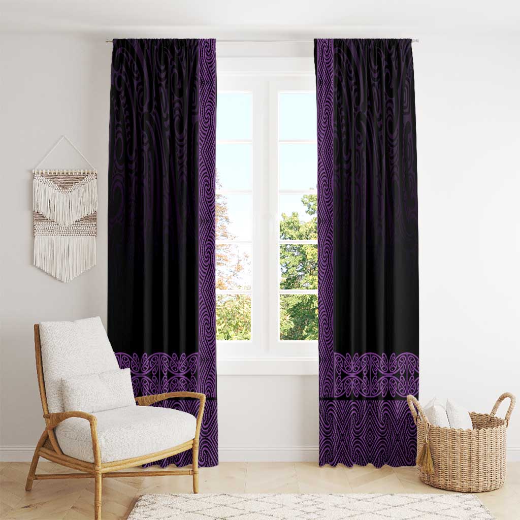 New Zealand Maori Kowhaiwhai Window Curtain Waiporoporo Maui and Mangopare LT9 - Polynesian Pride