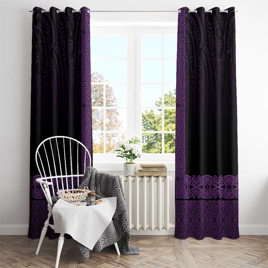 New Zealand Maori Kowhaiwhai Window Curtain Waiporoporo Maui and Mangopare LT9 - Polynesian Pride