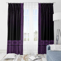 New Zealand Maori Kowhaiwhai Window Curtain Waiporoporo Maui and Mangopare LT9 - Polynesian Pride