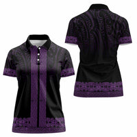 New Zealand Maori Kowhaiwhai Women Polo Shirt Waiporoporo Maui and Mangopare LT9 - Polynesian Pride