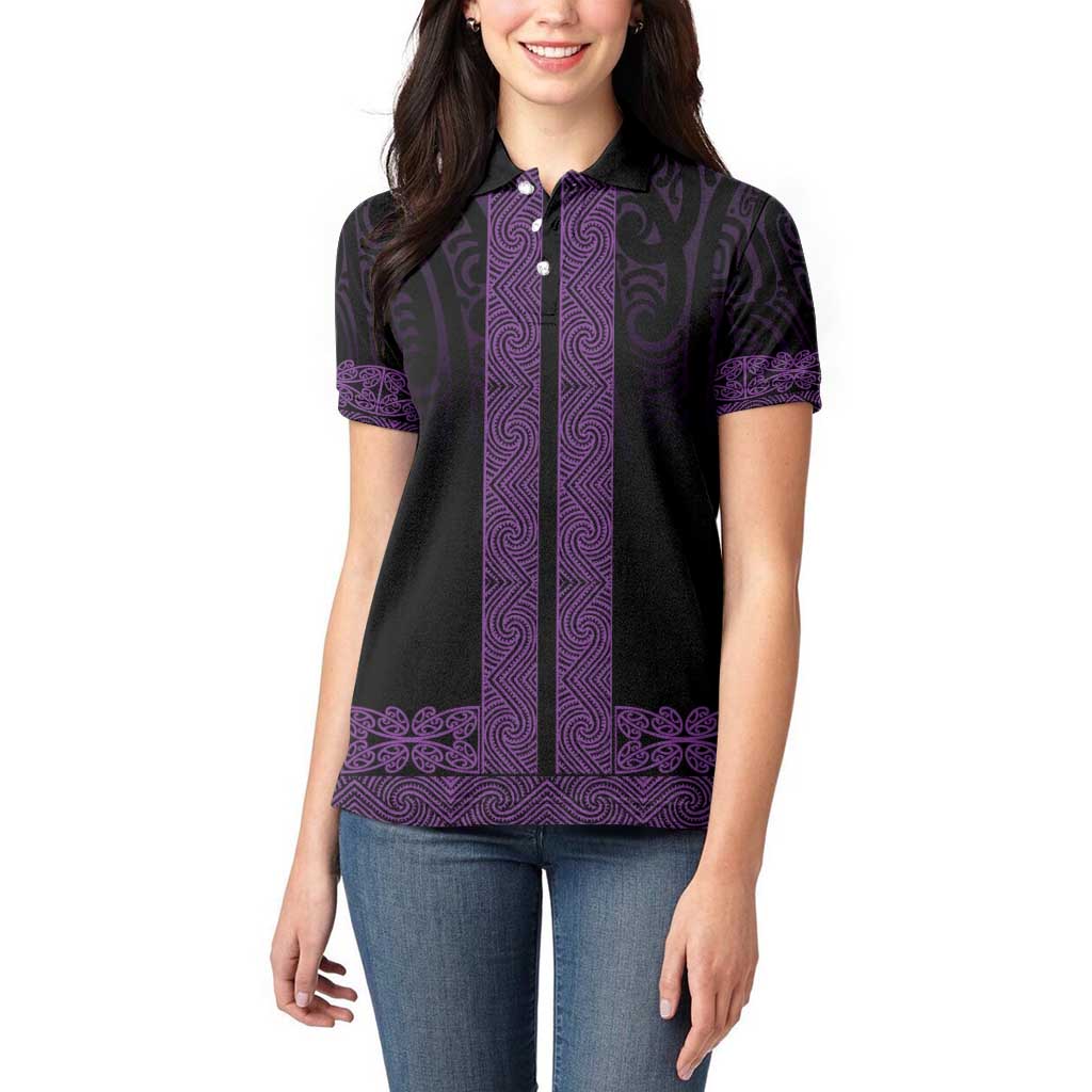 New Zealand Maori Kowhaiwhai Women Polo Shirt Waiporoporo Maui and Mangopare LT9 - Polynesian Pride