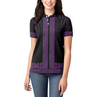 New Zealand Maori Kowhaiwhai Women Polo Shirt Waiporoporo Maui and Mangopare LT9 - Polynesian Pride