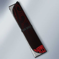 New Zealand Maori Kowhaiwhai Auto Sun Shade Whero Maui and Mangopare LT9 - Polynesian Pride