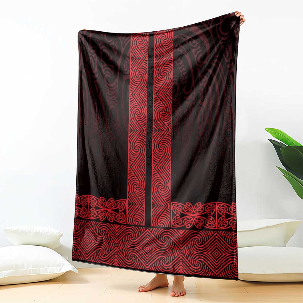 New Zealand Maori Kowhaiwhai Blanket Whero Maui and Mangopare LT9 - Polynesian Pride