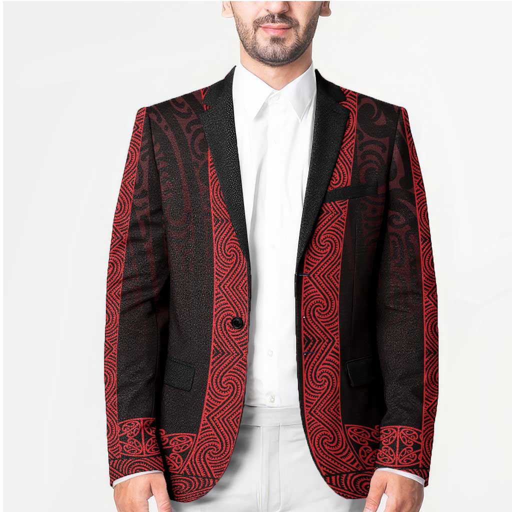 New Zealand Maori Kowhaiwhai Blazer Whero Maui and Mangopare LT9 - Polynesian Pride
