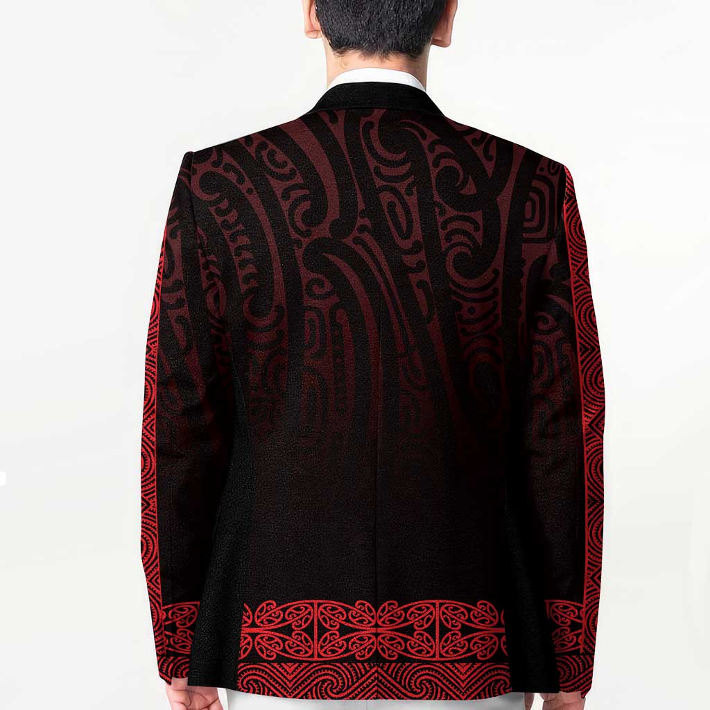 New Zealand Maori Kowhaiwhai Blazer Whero Maui and Mangopare LT9 - Polynesian Pride