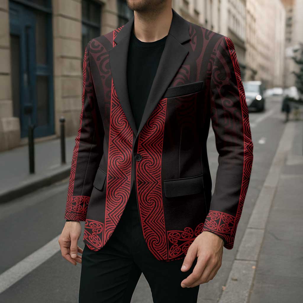 New Zealand Maori Kowhaiwhai Blazer Whero Maui and Mangopare LT9 - Polynesian Pride