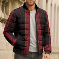 New Zealand Maori Kowhaiwhai Bomber Puffer Jacket Whero Maui and Mangopare LT9 - Polynesian Pride
