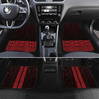 New Zealand Maori Kowhaiwhai Car Mats Whero Maui and Mangopare LT9 Set 4pcs Red - Polynesian Pride
