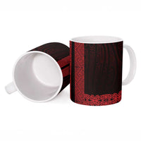 New Zealand Maori Kowhaiwhai Ceramic Mug Whero Maui and Mangopare LT9 - Polynesian Pride