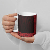 New Zealand Maori Kowhaiwhai Ceramic Mug Whero Maui and Mangopare LT9 - Polynesian Pride