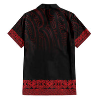 New Zealand Maori Kowhaiwhai Family Matching Puletasi and Hawaiian Shirt Whero Maui and Mangopare LT9 - Polynesian Pride
