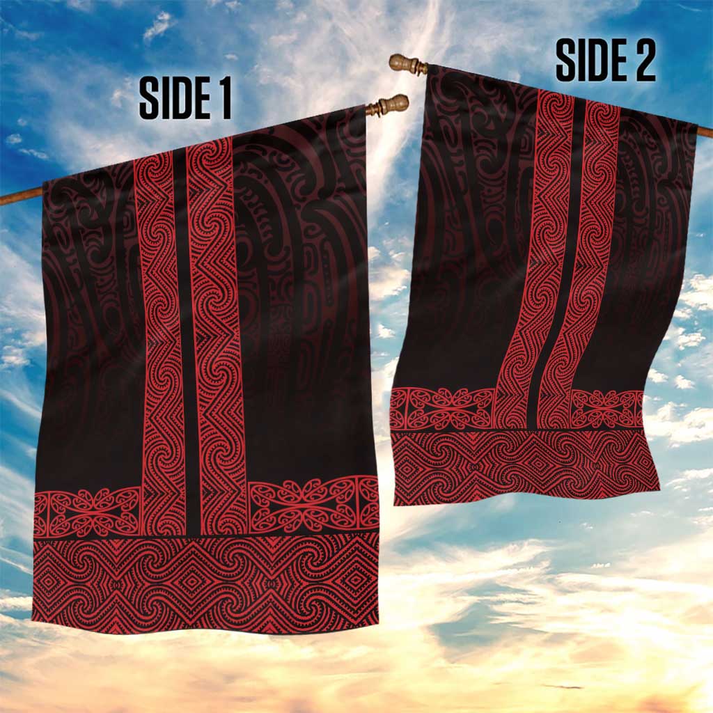 New Zealand Maori Kowhaiwhai Garden Flag Whero Maui and Mangopare LT9 - Polynesian Pride