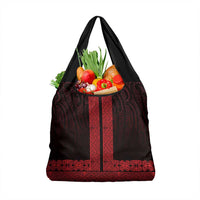 New Zealand Maori Kowhaiwhai Grocery Bag Whero Maui and Mangopare LT9 1-pack One Size Red - Polynesian Pride