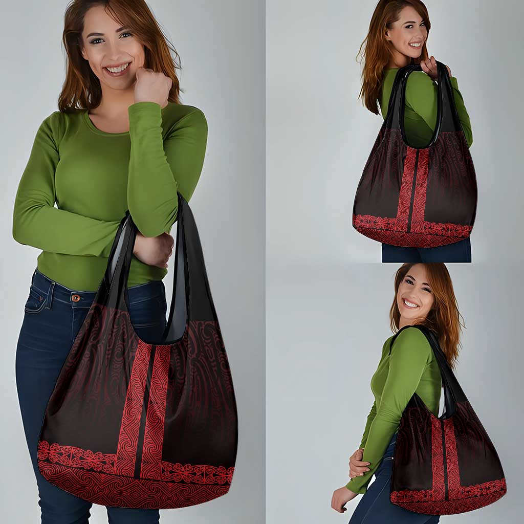 New Zealand Maori Kowhaiwhai Grocery Bag Whero Maui and Mangopare LT9 - Polynesian Pride