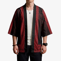 New Zealand Maori Kowhaiwhai Kimono Whero Maui and Mangopare LT9 - Polynesian Pride