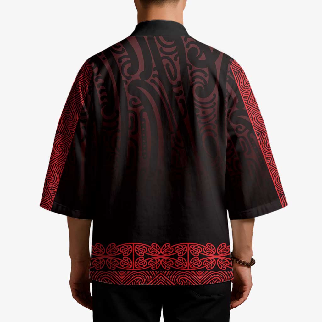 New Zealand Maori Kowhaiwhai Kimono Whero Maui and Mangopare LT9 - Polynesian Pride