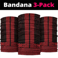New Zealand Maori Kowhaiwhai Neck Gaiter Whero Maui and Mangopare LT9 package One Size: 25*50cm Red - Polynesian Pride